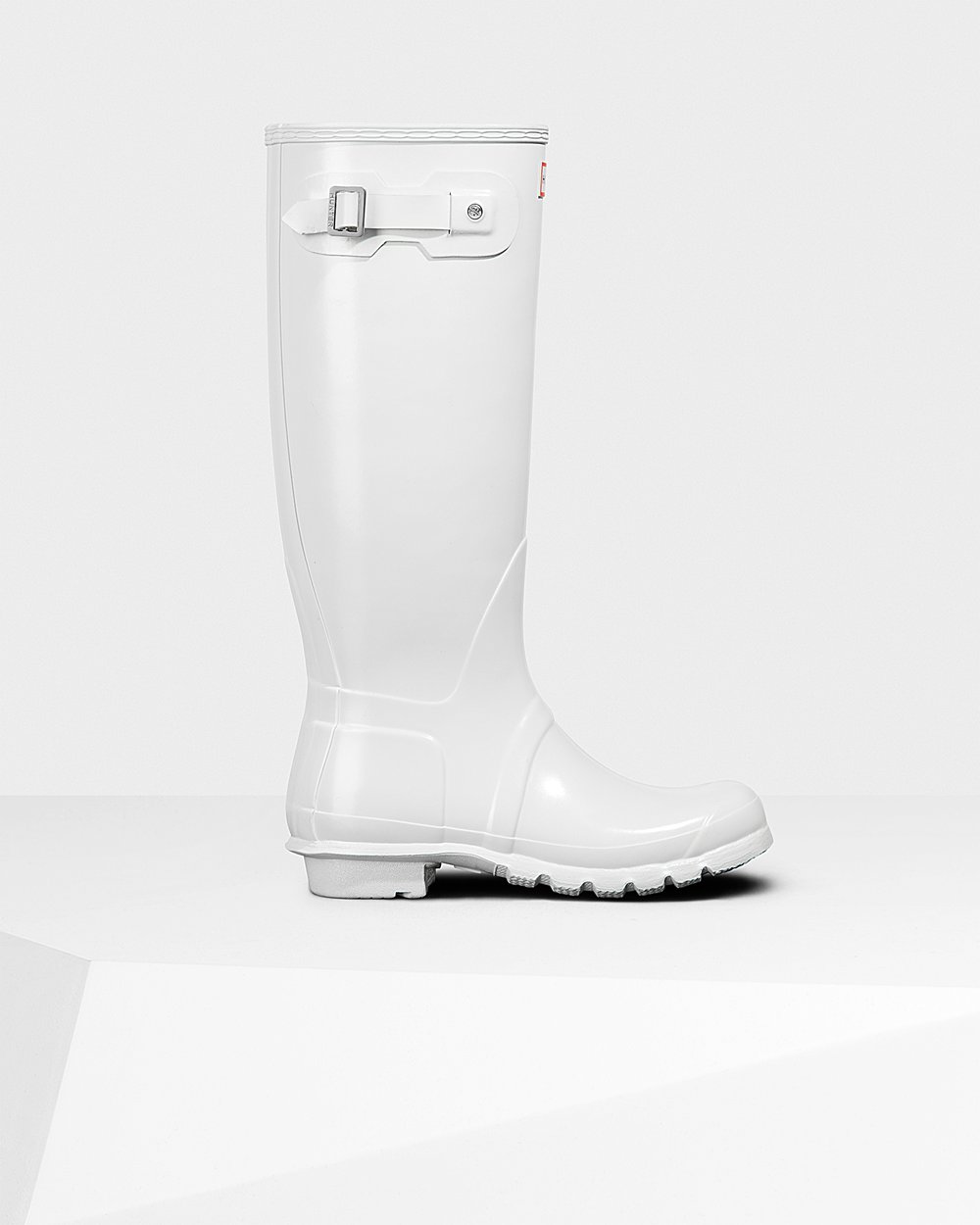 Hunter Original Gloss Tall Rain Boots - Clearance Sale Womens White - UQXWSL875